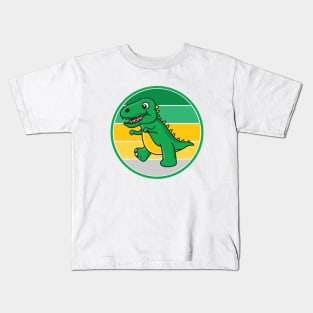 Kids Dinosaur T-Rex Cartoon Vintage Kids T-Shirt